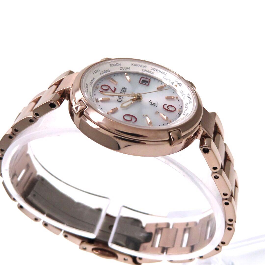 美品 EC1047 57A クロスシー 電波ソーラー シチズン 時計 ティタニア