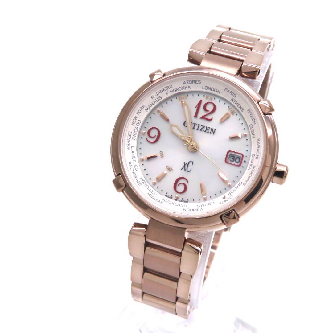 美品 EC1047 57A クロスシー 電波ソーラー シチズン 時計 ティタニア