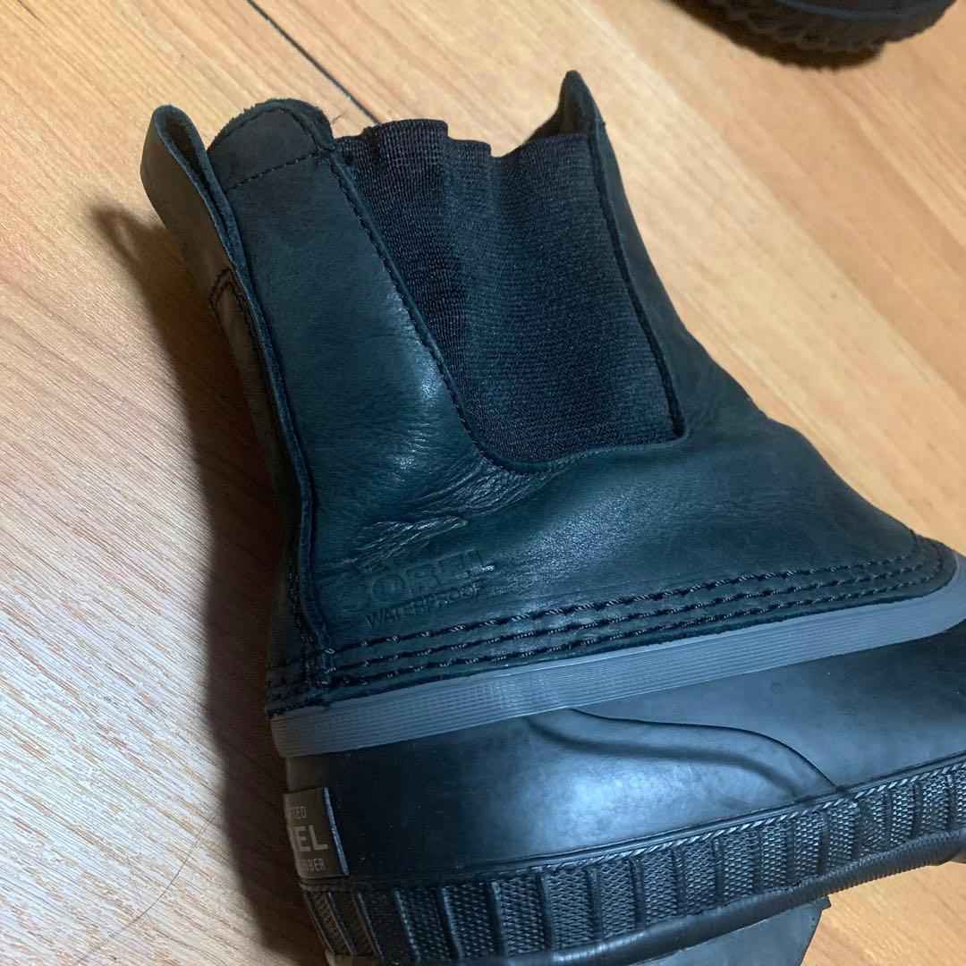 SOREL サイドゴアブーツ 黒　防水　waterproof