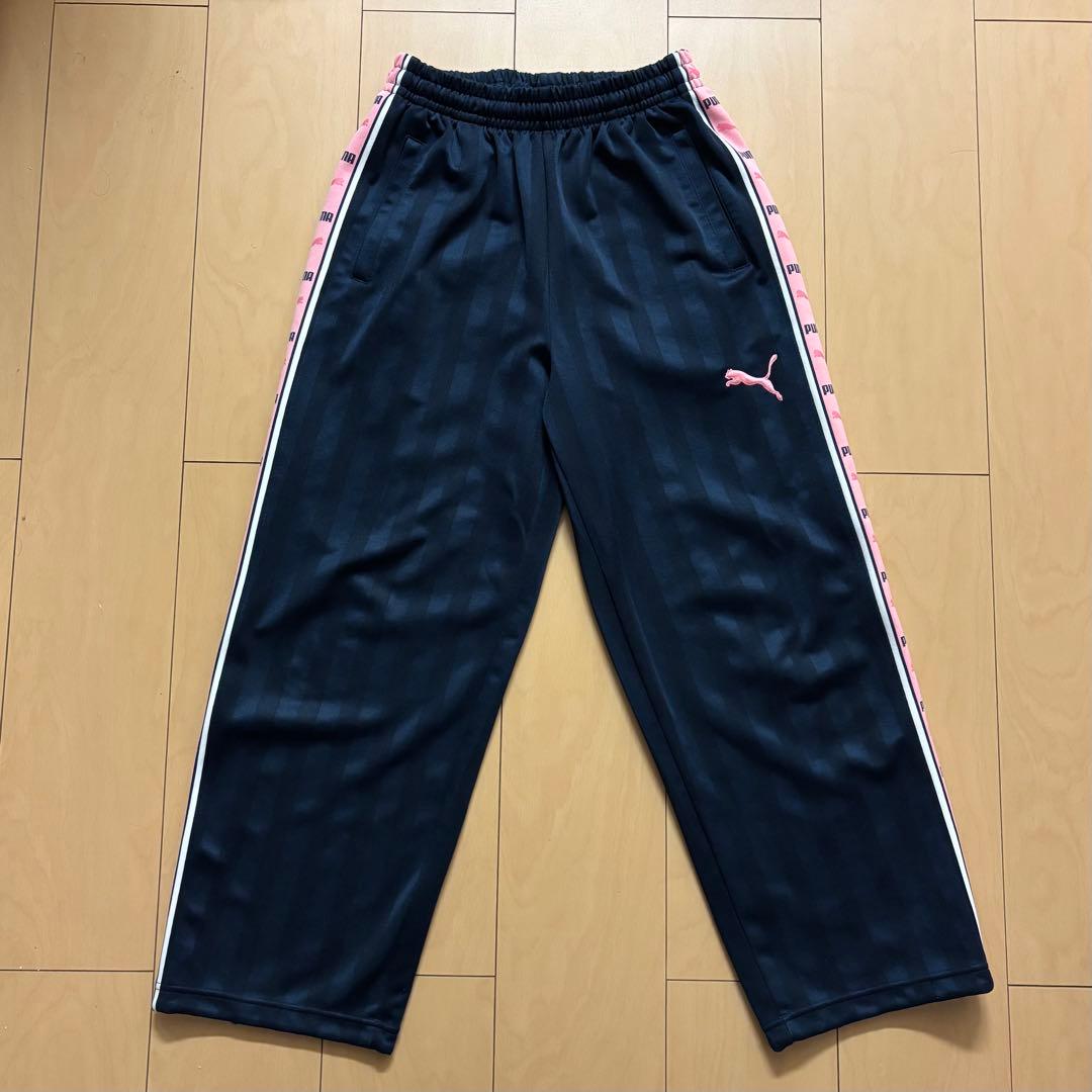 セットアップ PUMA プーマ 上下セット ネイビー ピンク XS 美品 総柄