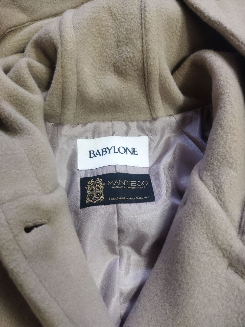 美品♪バビロン manteco社 イタリア ウールコート 38