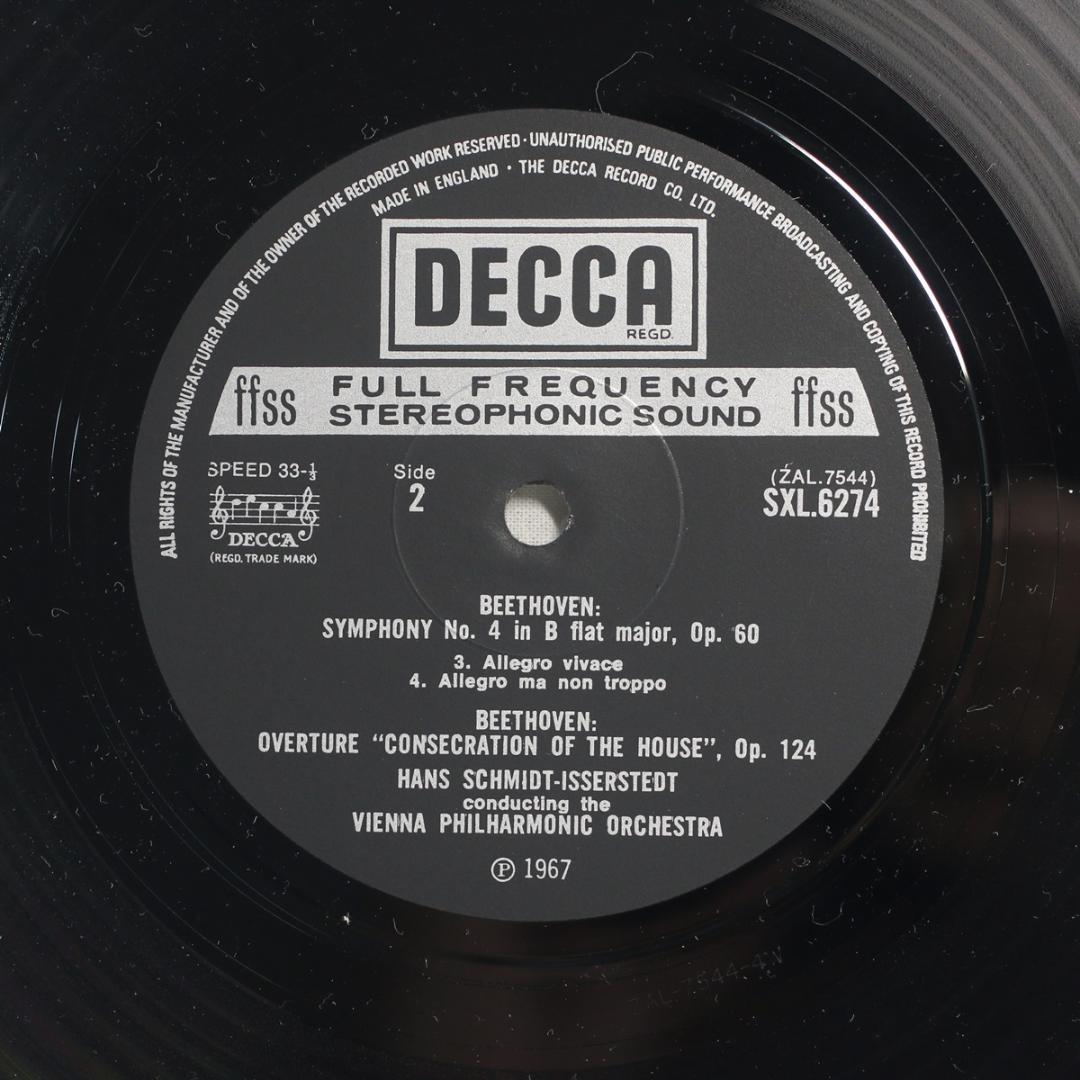 英LP Hans Schmidt Beethoven Symphony No.4