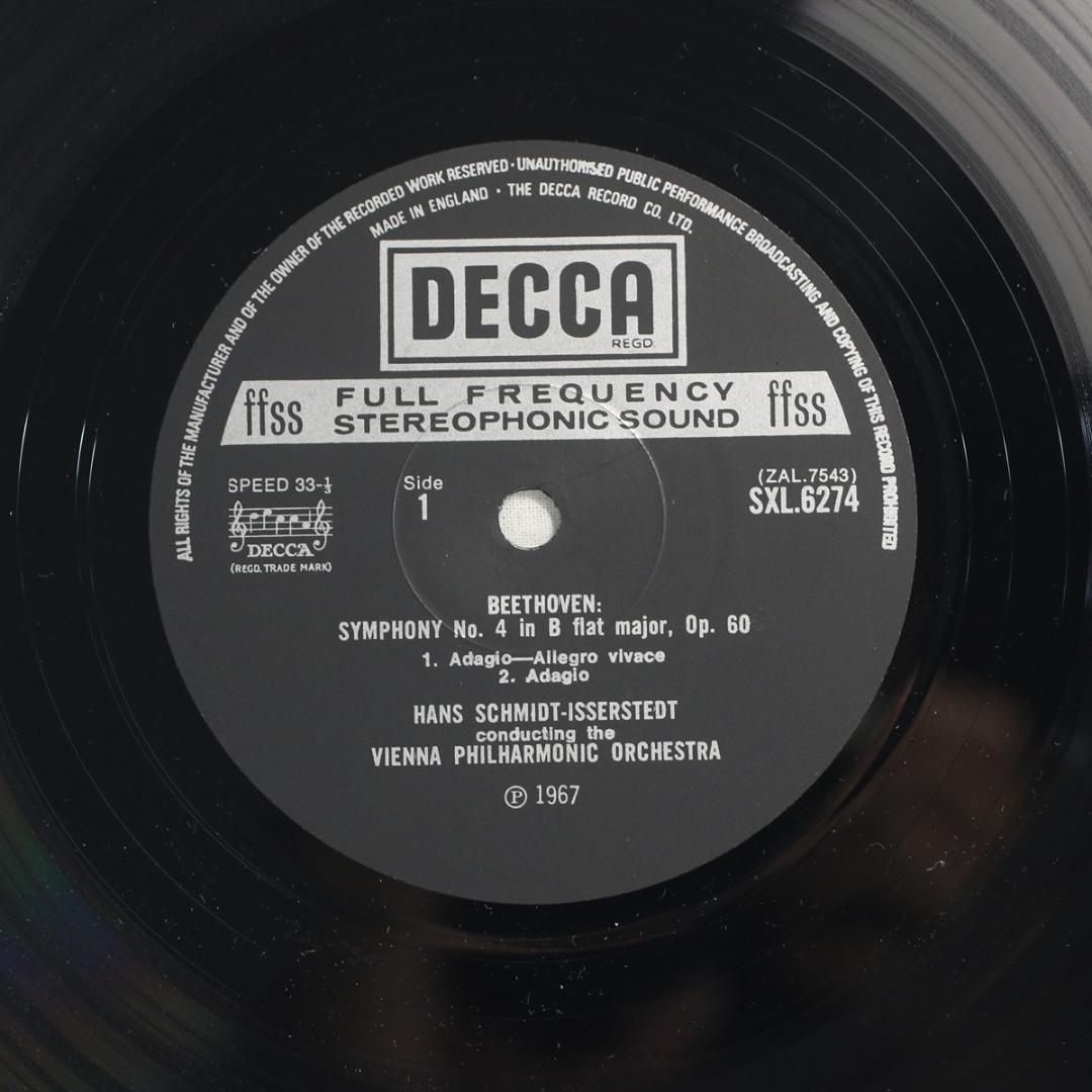 英LP Hans Schmidt Beethoven Symphony No.4
