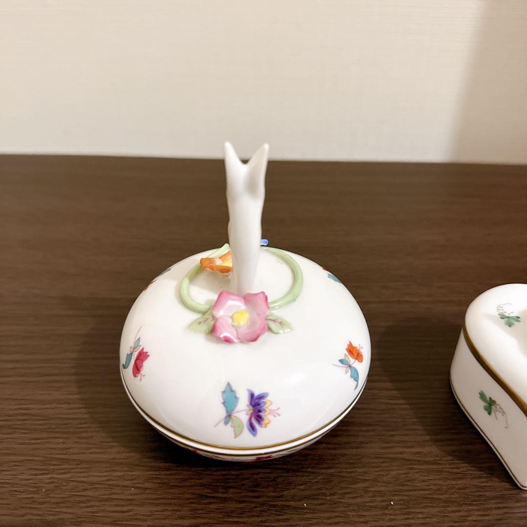 ヘレンド　うさぎのボンボン入れ　2個セット