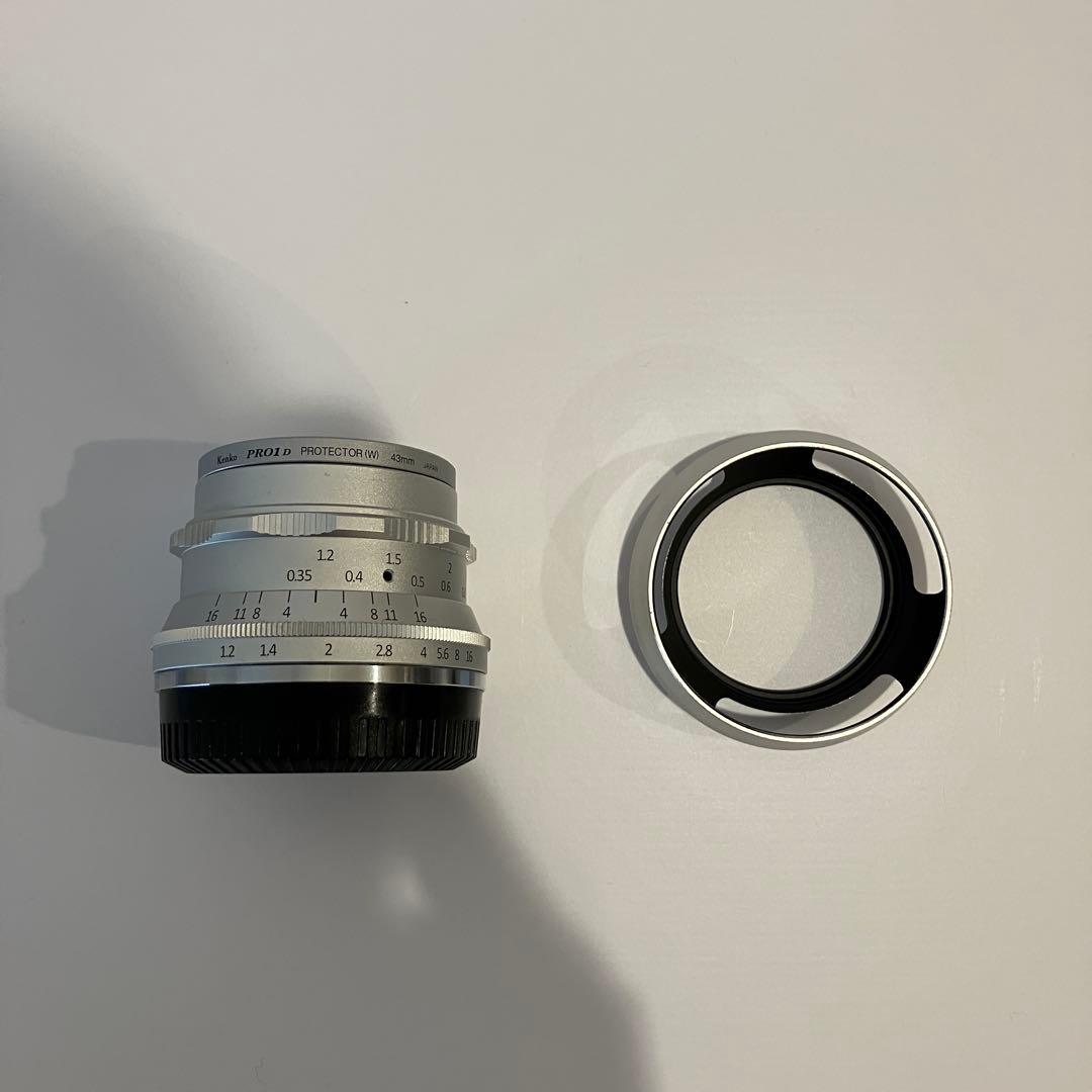 7artisans 35mm f1.2 Xマウント シルバー