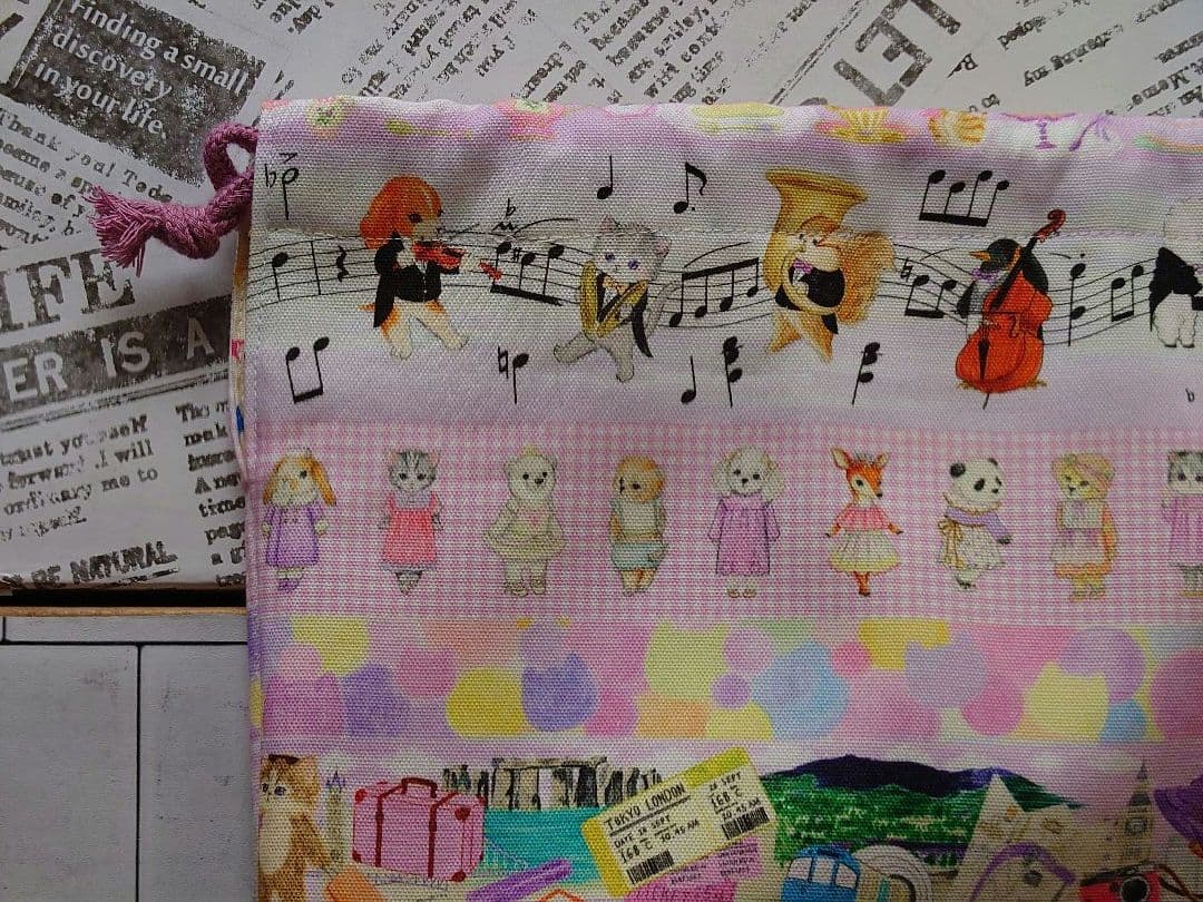 ユキエモン柄　入園セット　レッスンバッグセット　5点セット　プレゼント付き