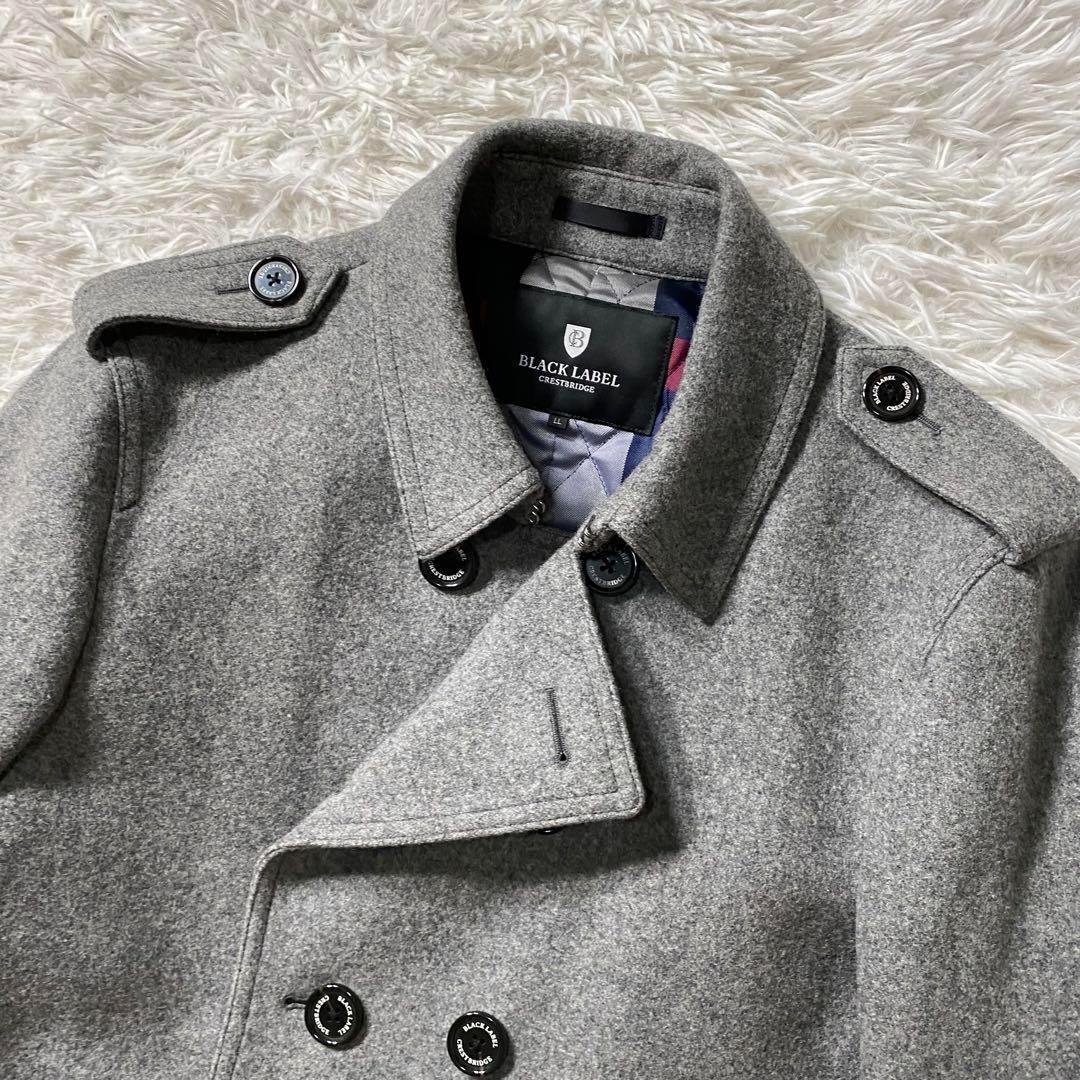 【極美品】ブラックレーベルクレストブリッジ　ウールコート　ダブル　キルティング