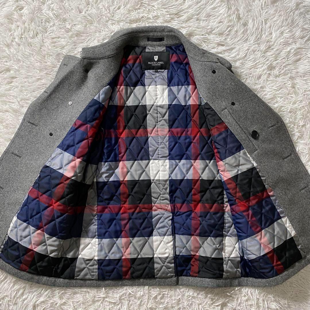 【極美品】ブラックレーベルクレストブリッジ　ウールコート　ダブル　キルティング