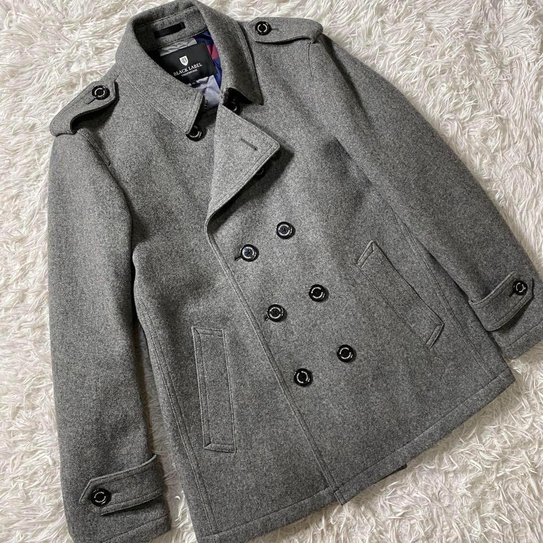 【極美品】ブラックレーベルクレストブリッジ　ウールコート　ダブル　キルティング