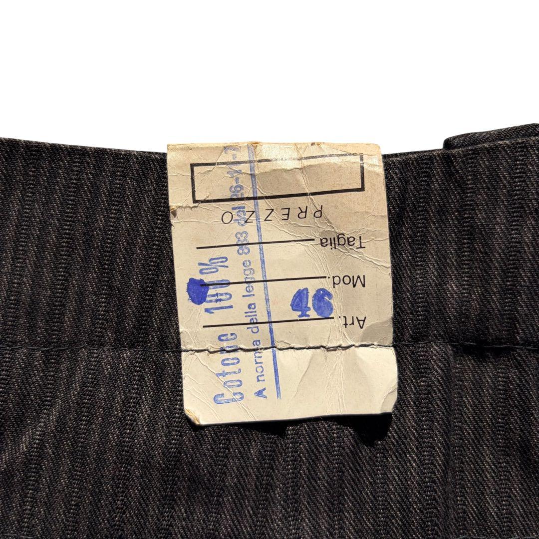 70s ヴィンテージ イタリア製 コットンパンツ デッドストック ワンタック L