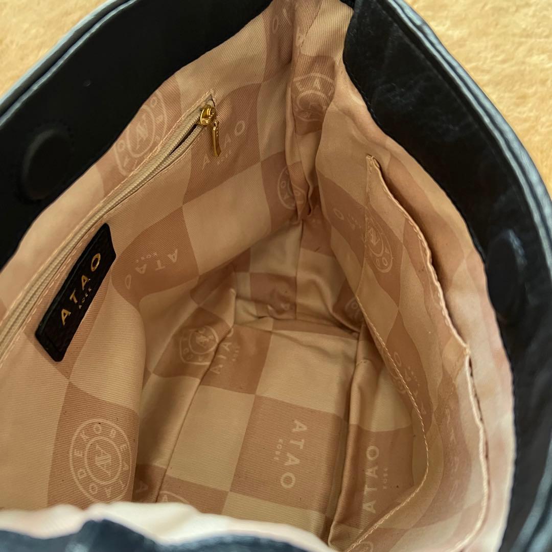 【極美品】ATAO キャンディ ルーク ショルダーバッグ ネイビー