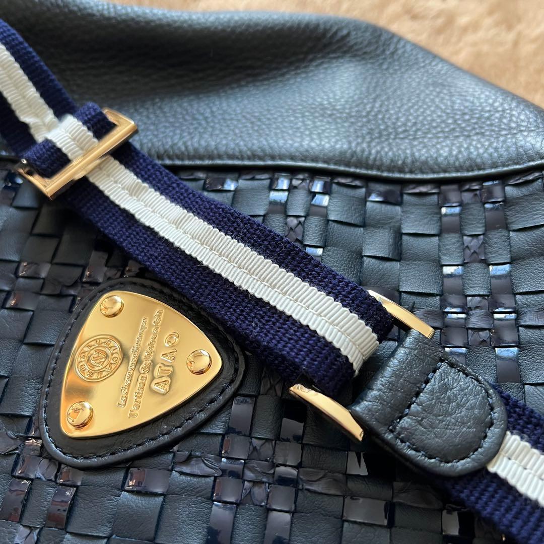 【極美品】ATAO キャンディ ルーク ショルダーバッグ ネイビー