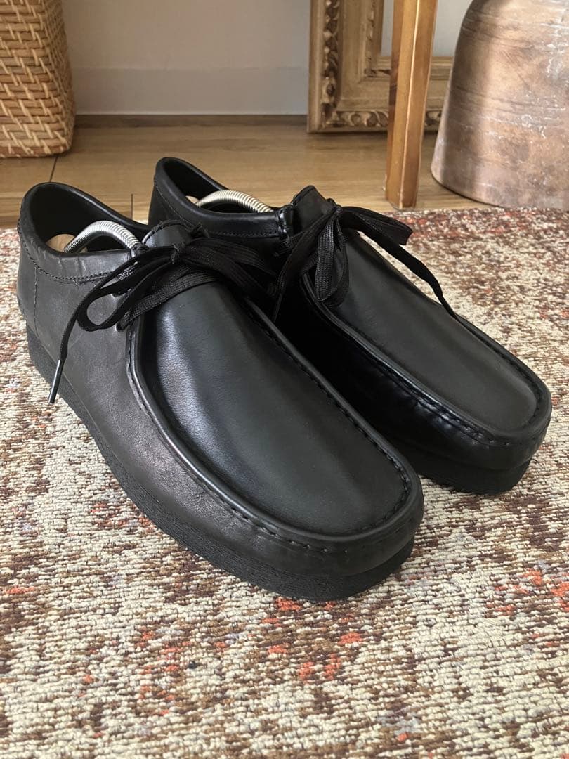 Clarks Wallabee クラークス ワラビー レザー　黒　UK81/2