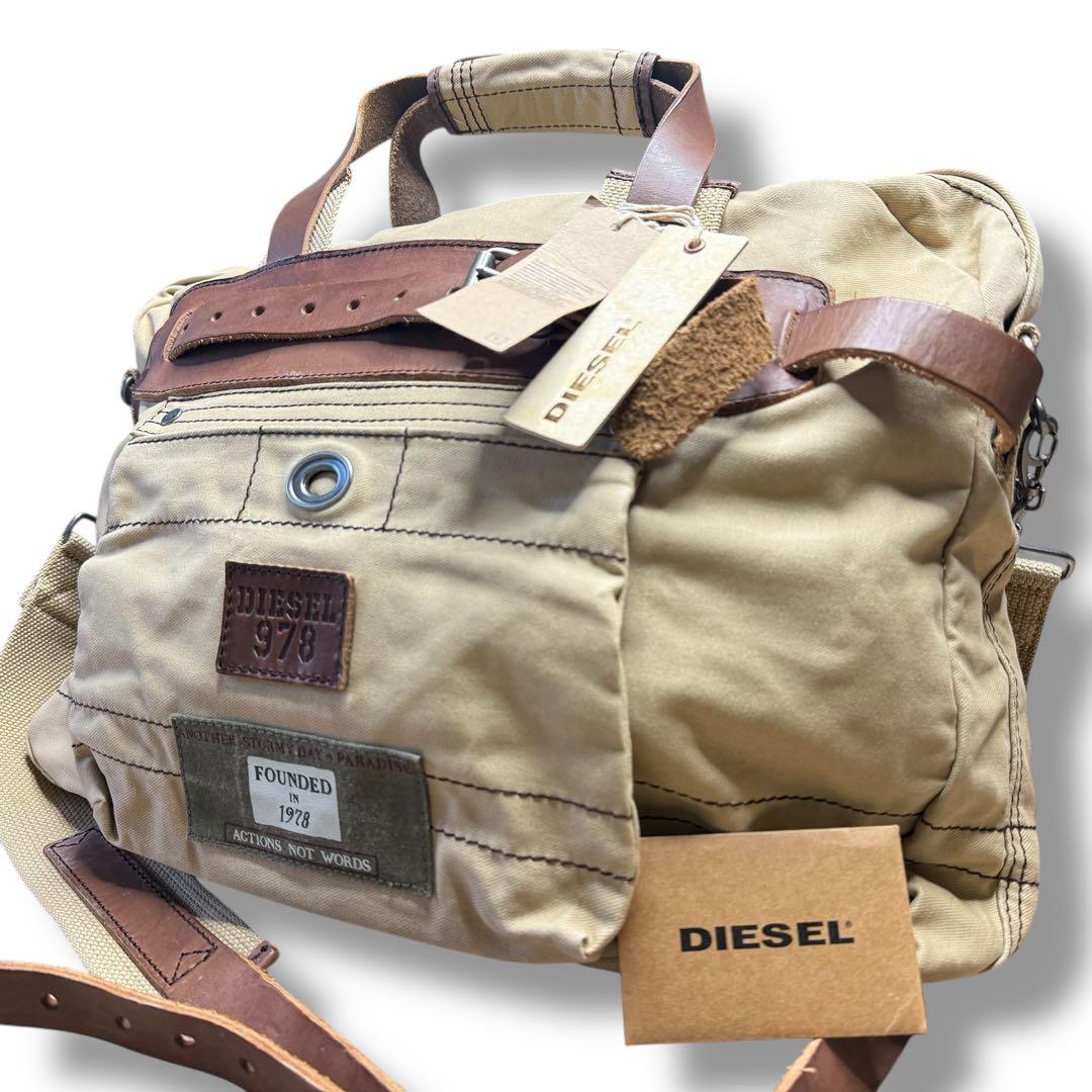 専用出品ですDIESEL★未使用ミリタリーボストンバッグ ディーゼル カーキ
