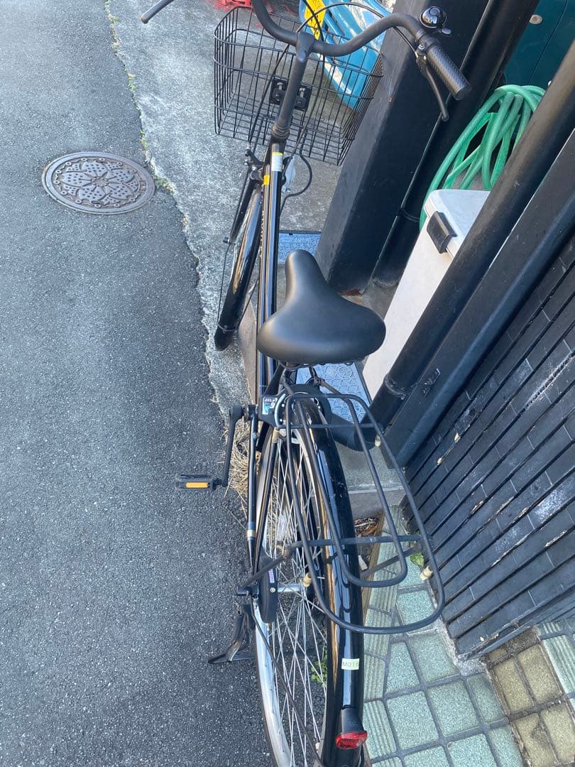 ブラック シティサイクル 前カゴ付き(東京都練馬区)