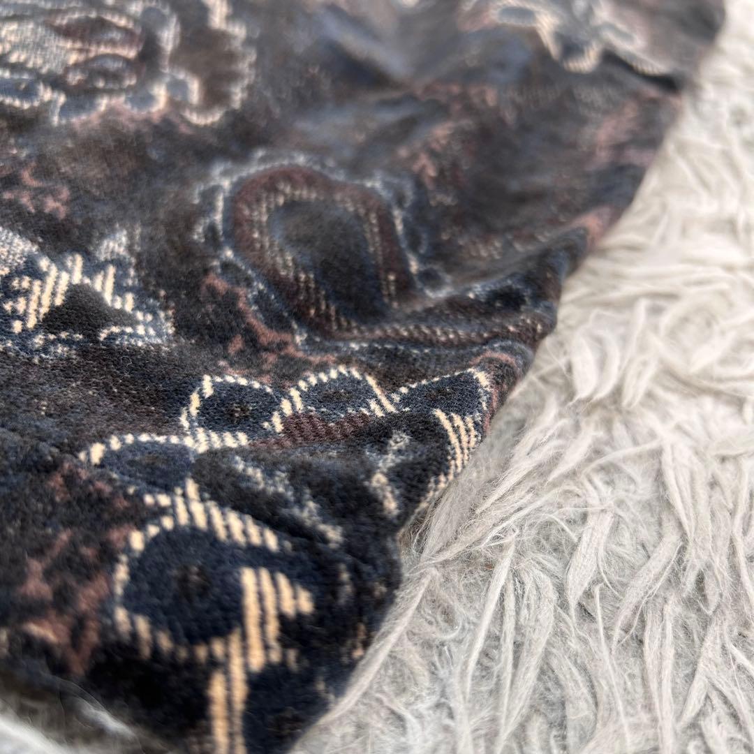 m6697【FAT】サルエルパンツ コーデュロイ 2タック ペイズリー柄