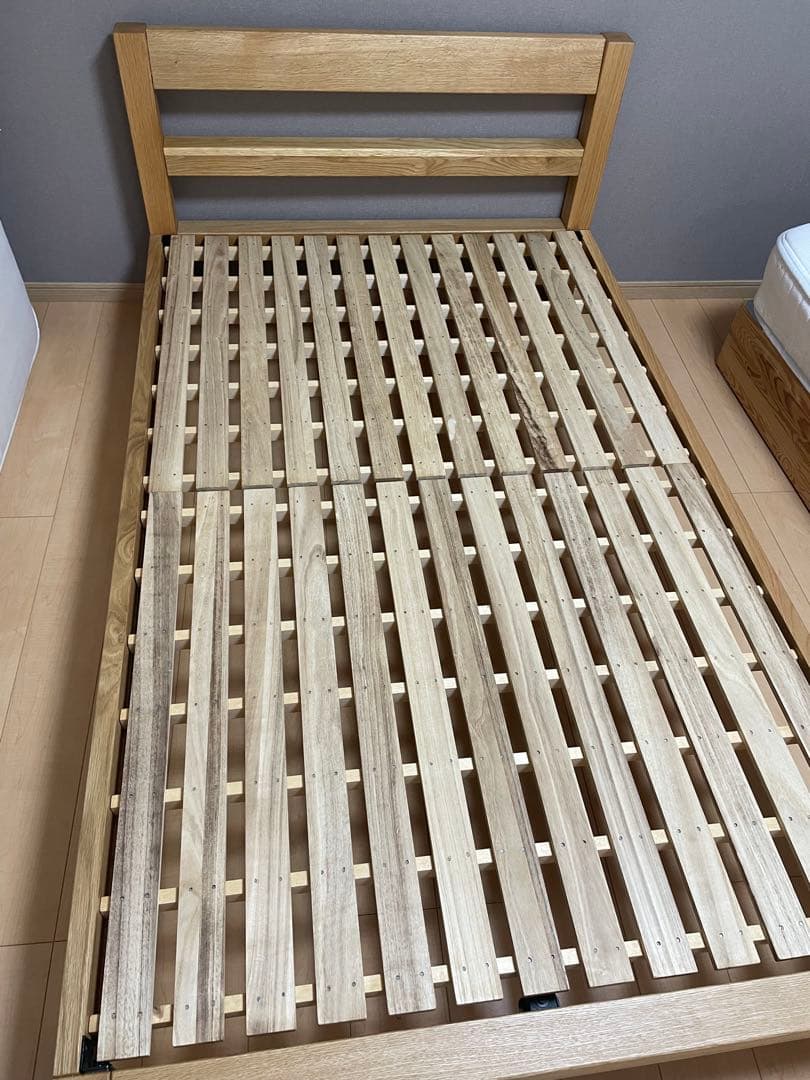 【直接引渡し限定】無印良品　木製　セミダブルベッド　フレーム、マットレス