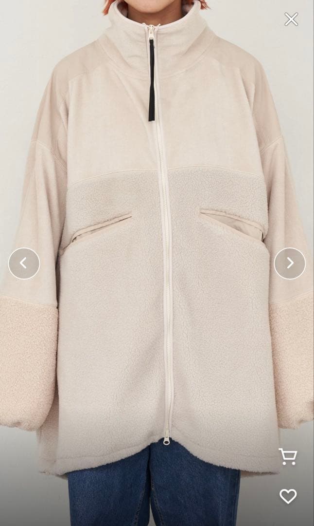 値下げ中！【etsinta/エシンタ】リメイクフリースオーバージャケット