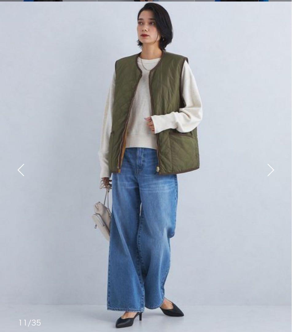 美品！別注Barbourキルティング×フェイクファー リバーシブル ベスト