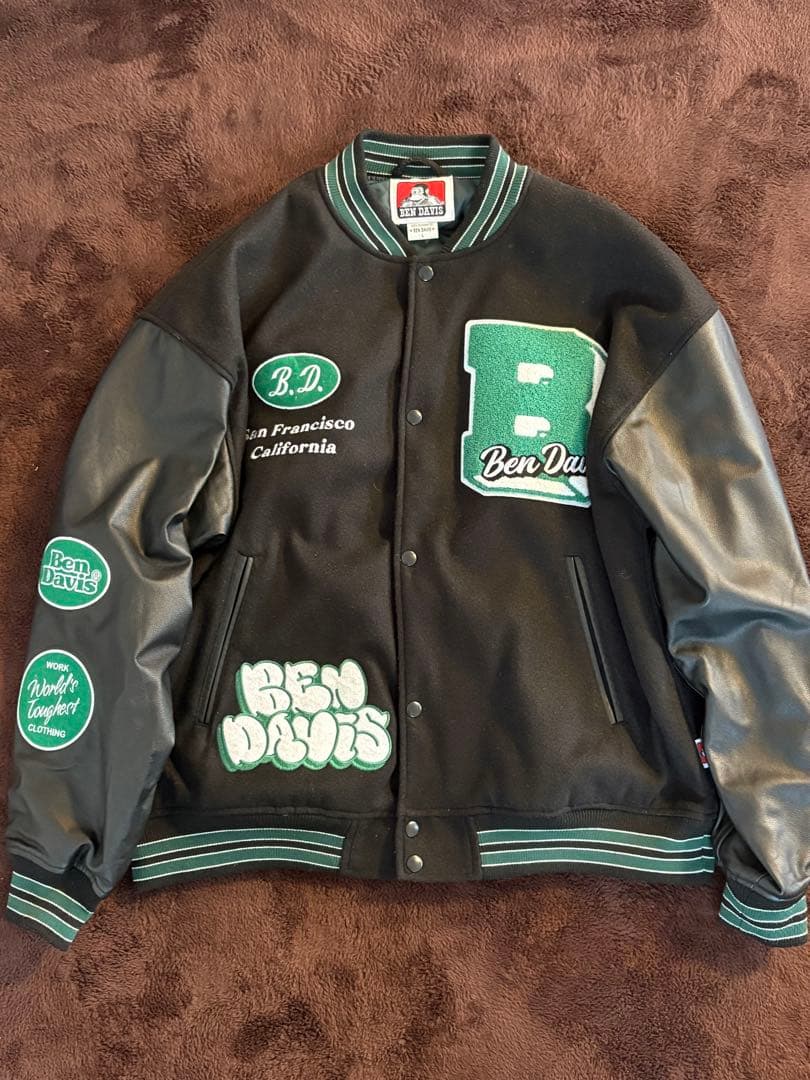 Ben Davis スタジャン ブラック/グリーン '35