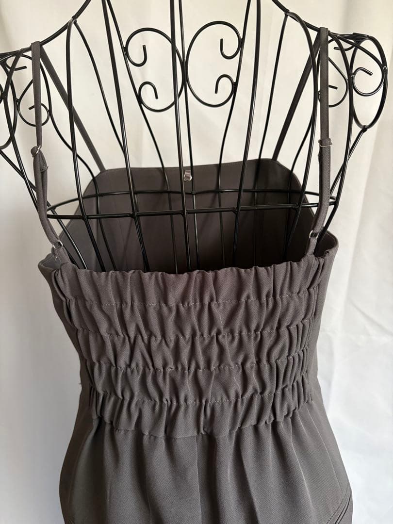 andresd ダブルクロスオールインワンドレス チャコール