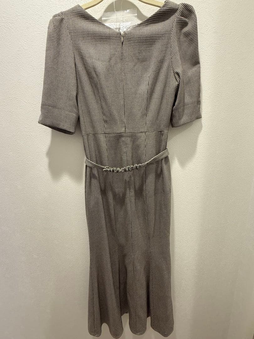 ワンピース Houndstooth Belted Mermaid Dress