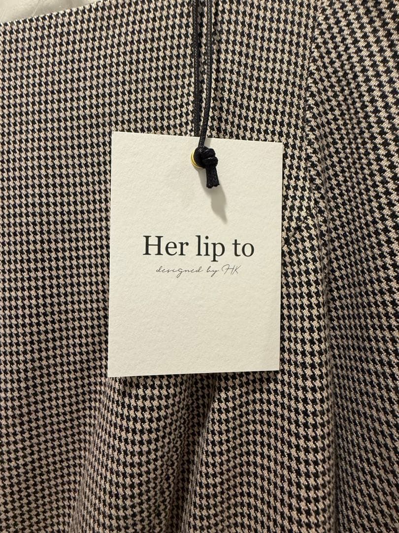 ワンピース Houndstooth Belted Mermaid Dress