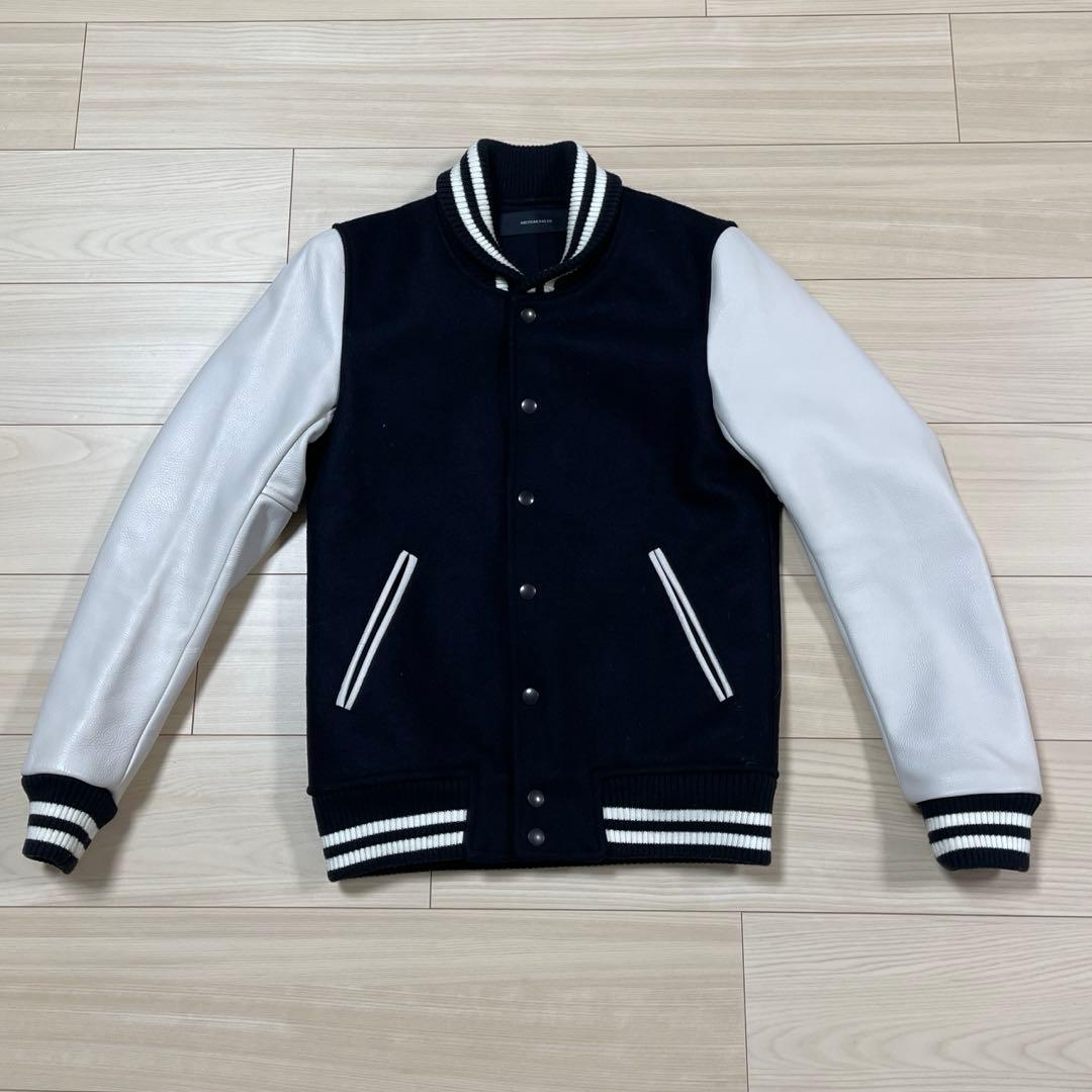 AMERICAN RAG CIE 袖革 牛革 スタジャン アメリカンラグシー