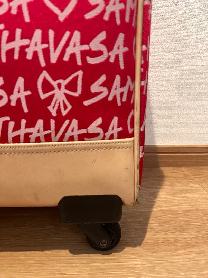 SAMANTHA THAVASA ロゴプリントキャリーケース 機内持ち込みOK！