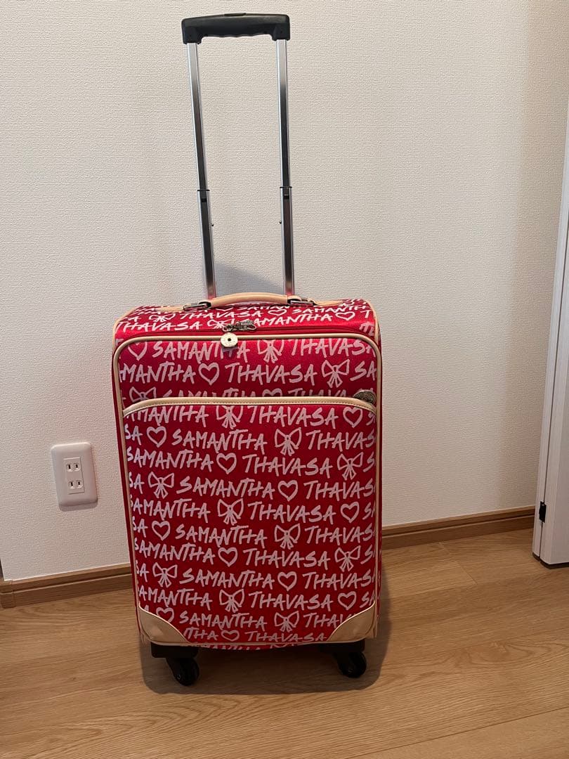 SAMANTHA THAVASA ロゴプリントキャリーケース 機内持ち込みOK！