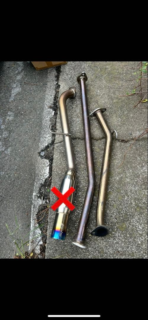 値下げしました！k12マーチ 中間マフラーのみ ストレート