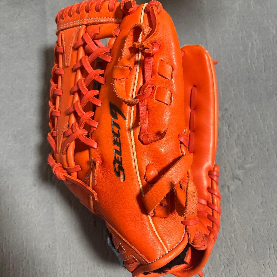 セレクト 軟式野球用グローブ 右手用 オレンジ