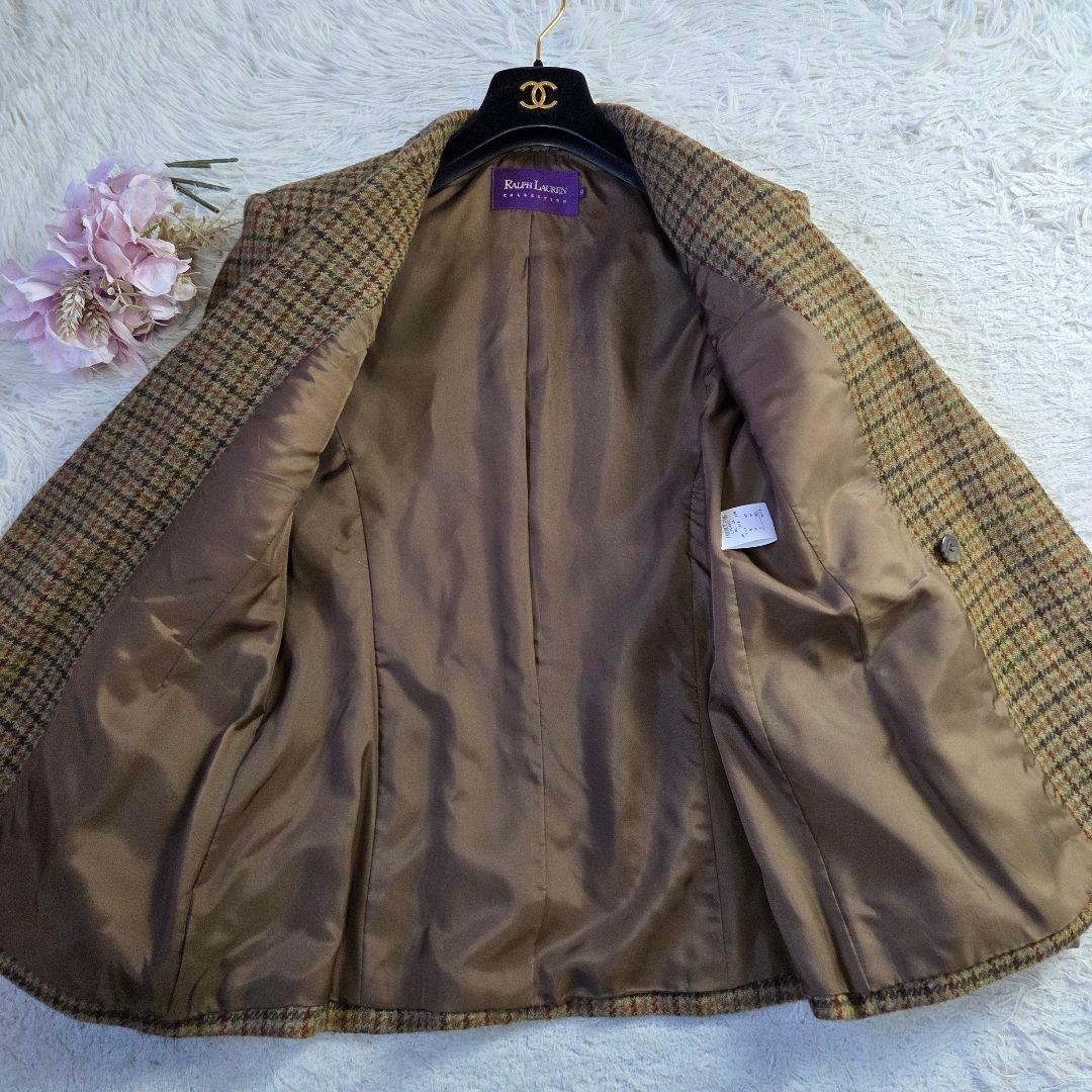 美品 ラルフローレン パープルレーベル ツイードジャケット ダブル サイズM