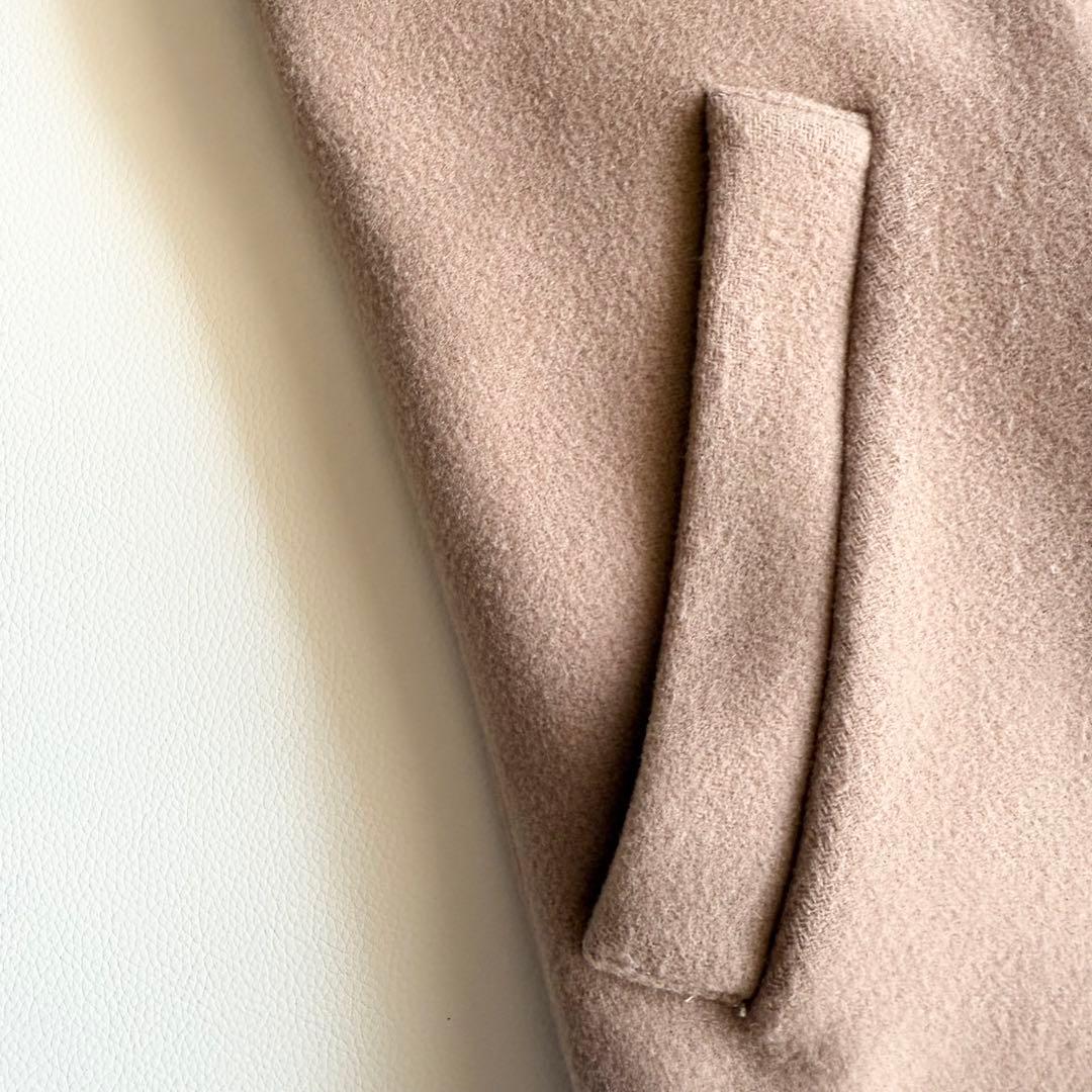 【ヴェルメイユパーイエナ】チェスターコート ドロップショルダー S キャメル