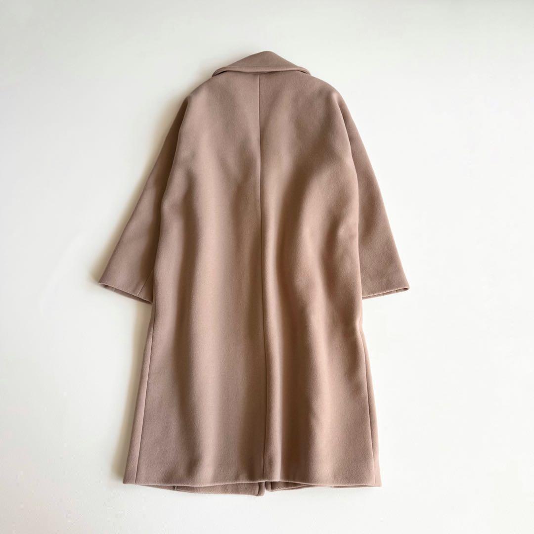 【ヴェルメイユパーイエナ】チェスターコート ドロップショルダー S キャメル