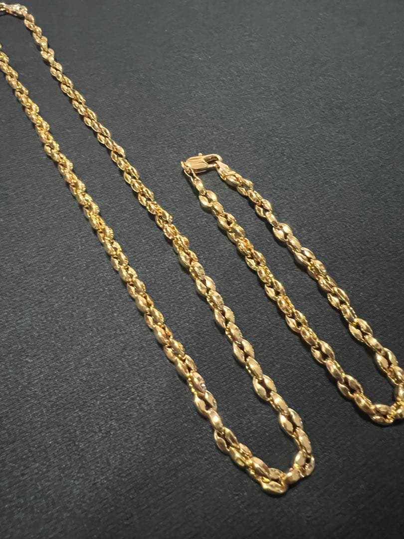 遺品整理イタリア製750刻印ネックレス、ブレスレット