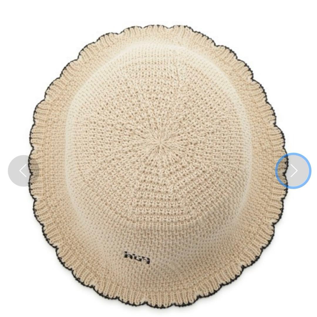 FURFUR ロゴ刺繍ハット ベージュ　バケットハットチューリップハット　バケハ