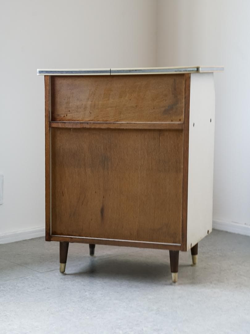 60-70's レトロポップ 花柄 キャビネット 収納ボード 昭和レトロ