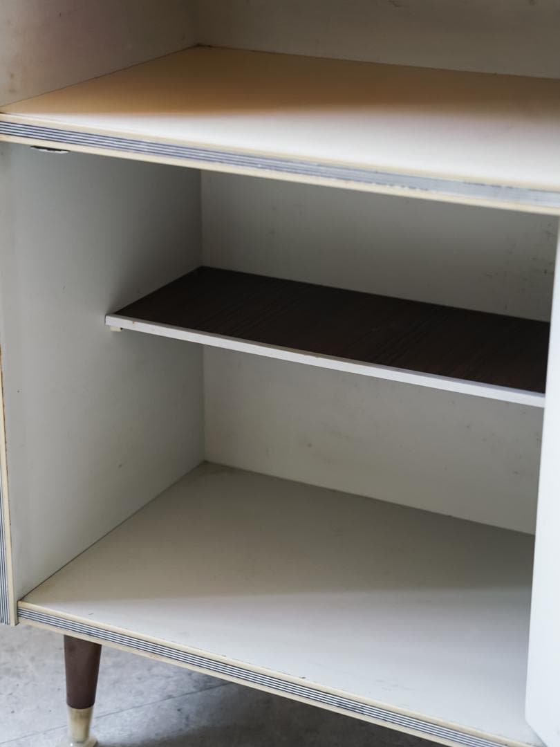 60-70's レトロポップ 花柄 キャビネット 収納ボード 昭和レトロ