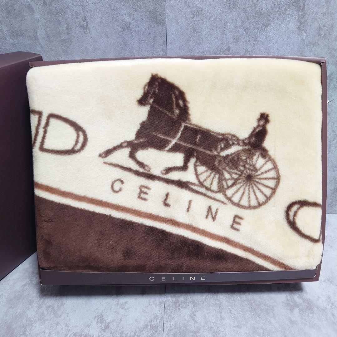 CELINE セリーヌ アクリルハーフケット ブランケット 西川産業 日本製
