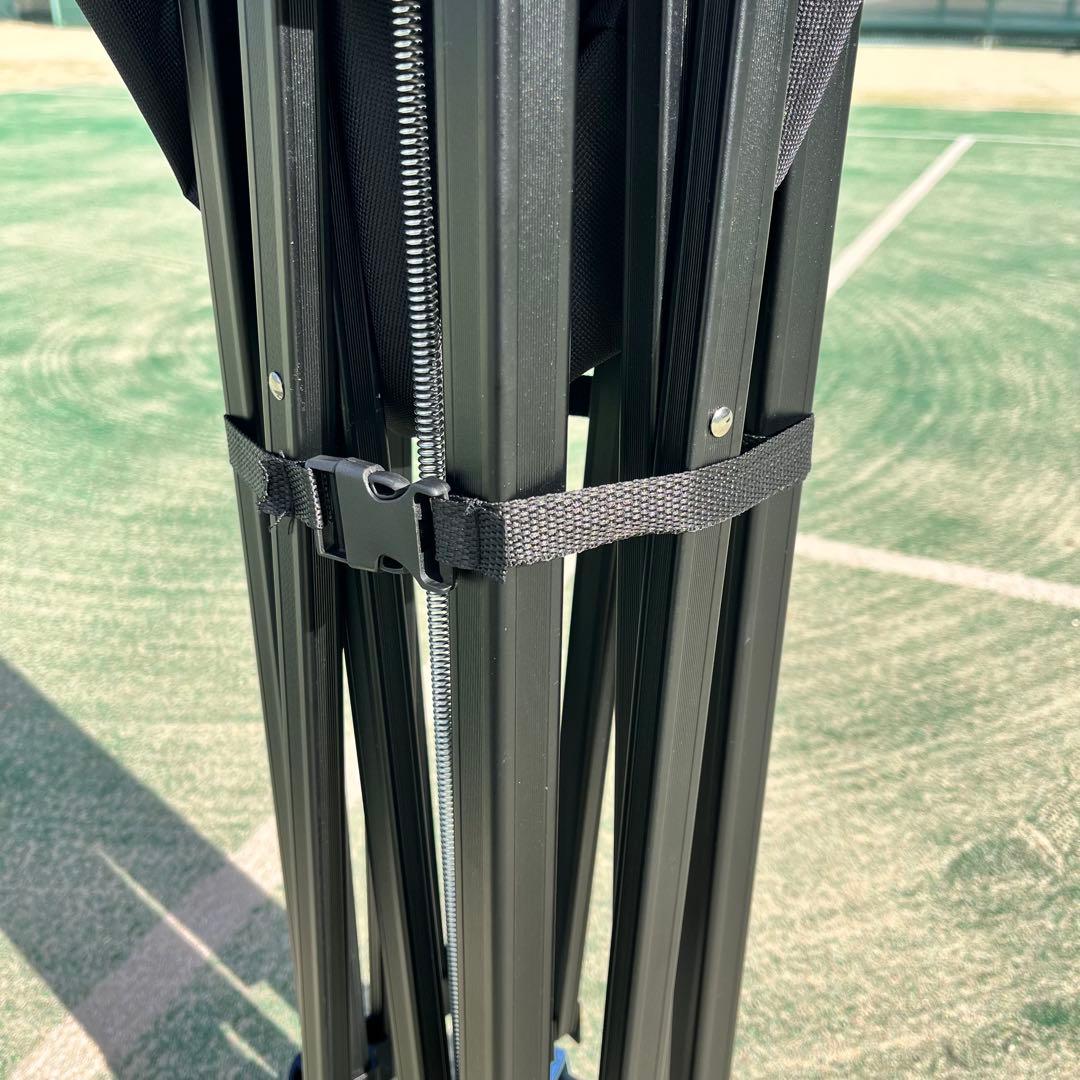 【美品】折りたたみ式 テニスボールバスケット キャスター付き ブラック　カート