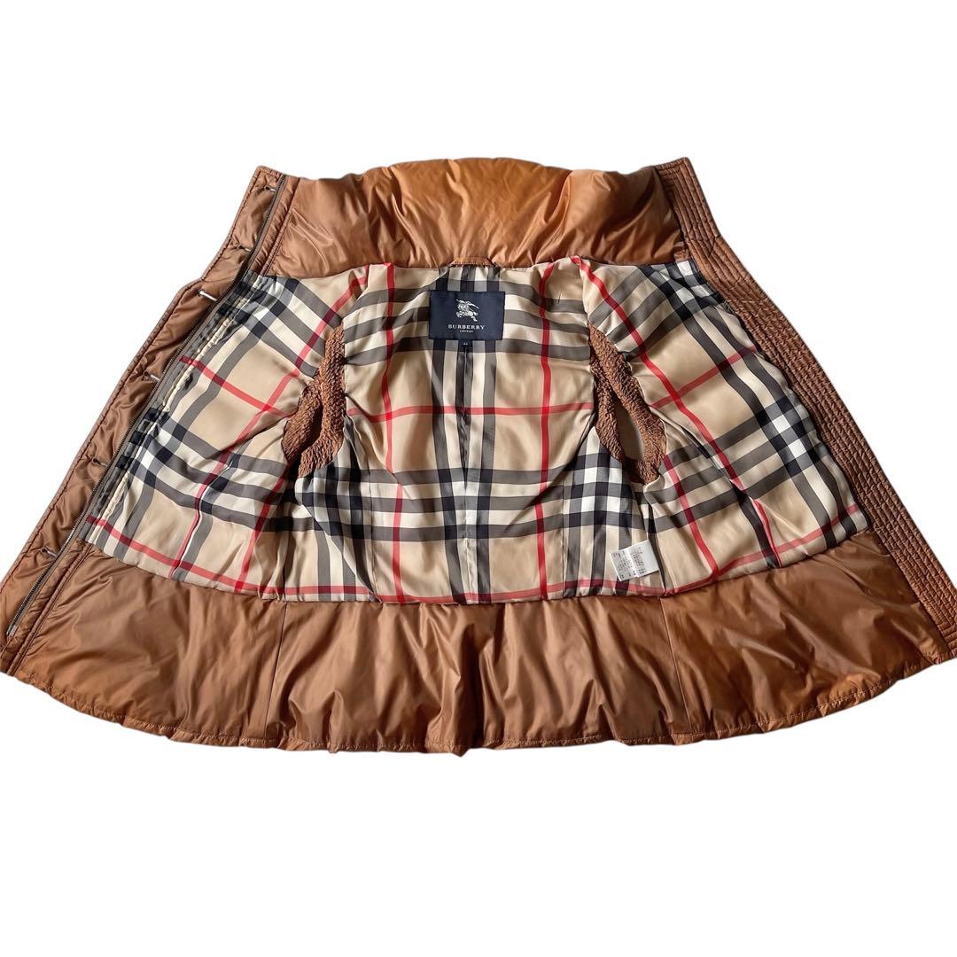 希少✨ バーバリーロンドン ダウンベスト ノバチェック サイズ44 ぺプラム