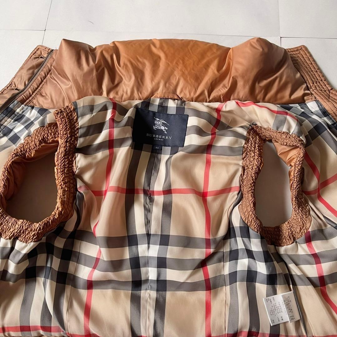 希少✨ バーバリーロンドン ダウンベスト ノバチェック サイズ44 ぺプラム