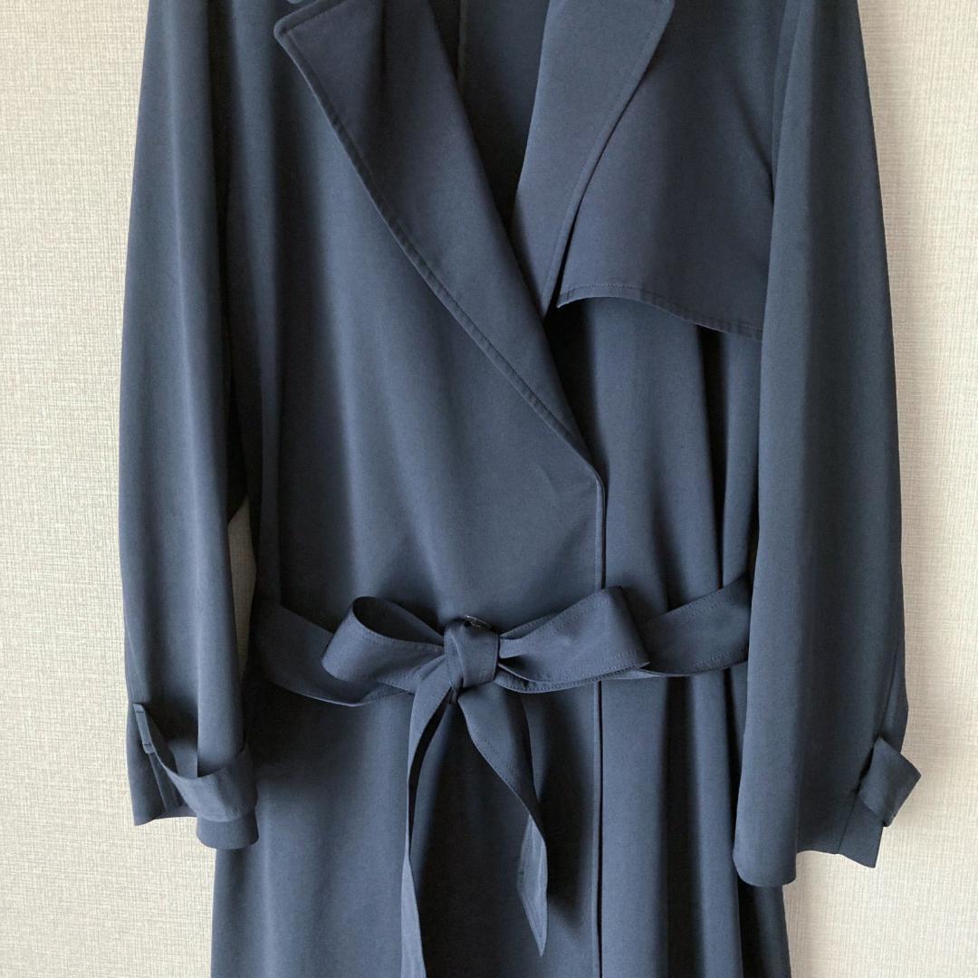 【美品♪】INDIVI サッシュベルト付きプレーントレンチコート 4XL相当
