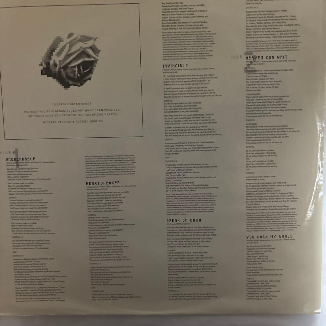 Michael Jackson / Invincible LP USオリジナル