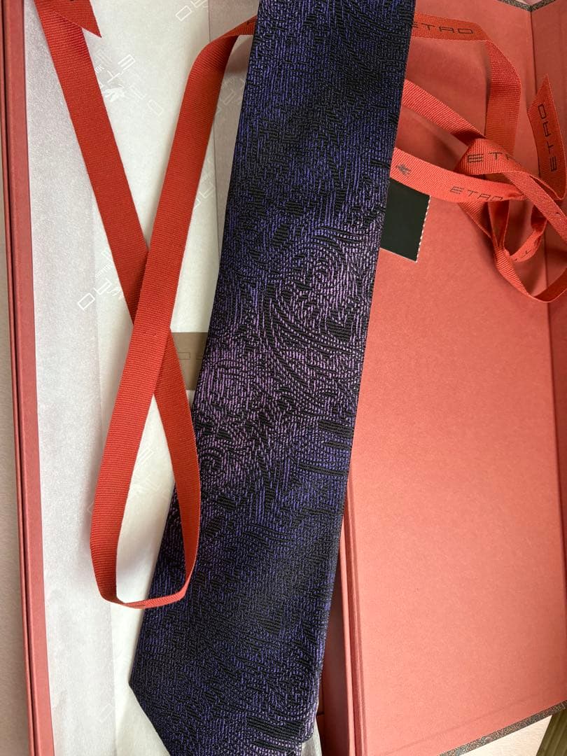 「新品未使用 」ETRO ペイズリー柄ジャガード生地シルクネクタイ