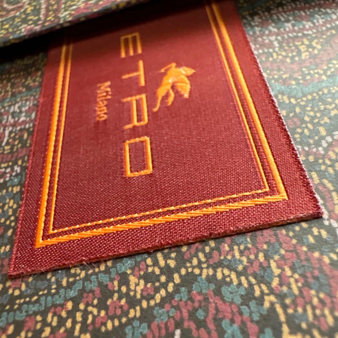 「新品未使用 」ETRO ペイズリー柄ジャガード生地シルクネクタイ
