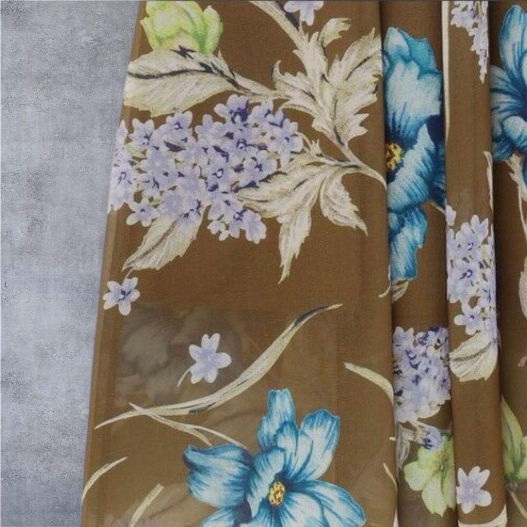 グレースコンチネンタル ミモザプリント　ワンピース　シフォンワンピース　36