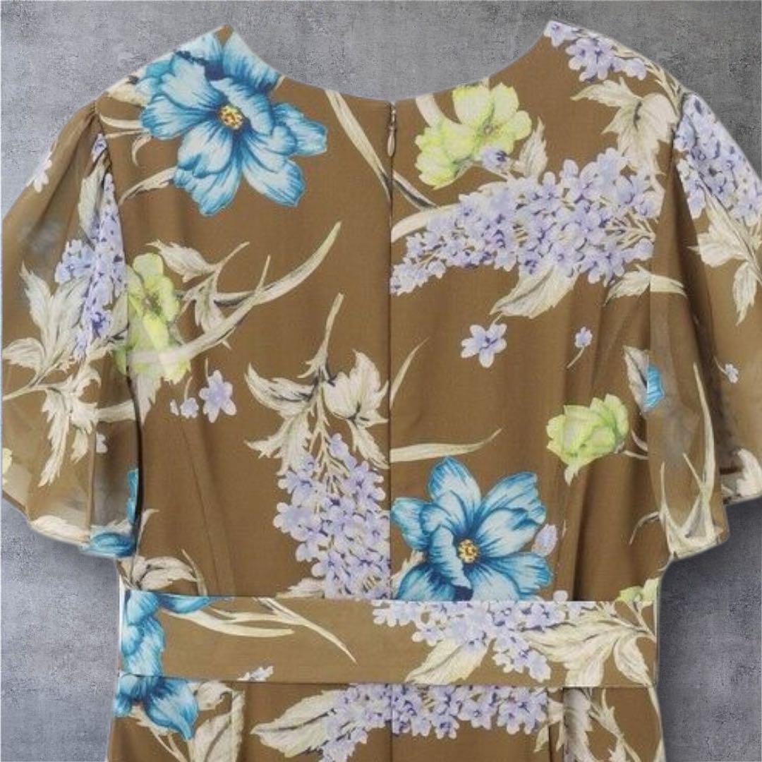 グレースコンチネンタル ミモザプリント　ワンピース　シフォンワンピース　36