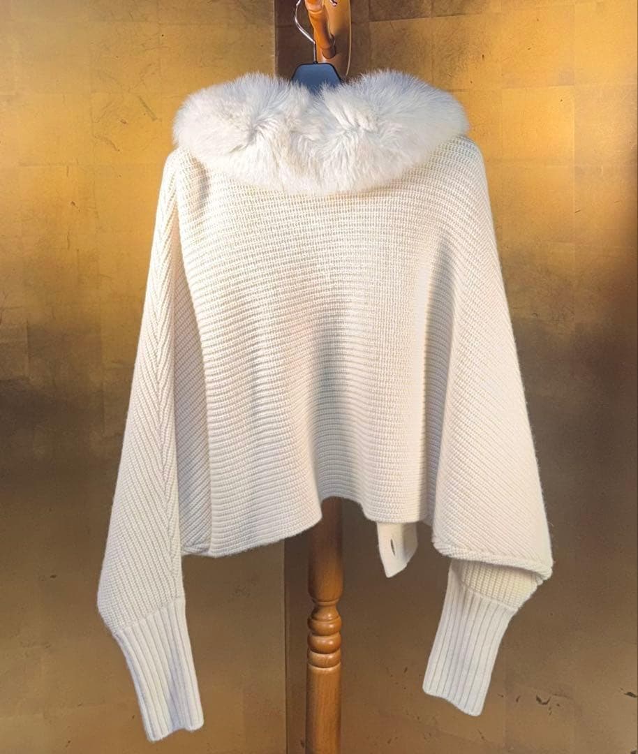 【Reneルネ】新品タグ付定価198000円カシミヤフォックスファーコート38